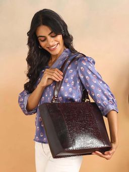 Fabindia - Brown Leather Leksha Tote Bag
