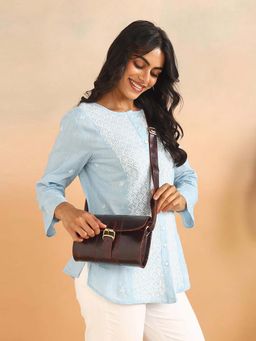 Fabindia - Brown Leather Sling Bag