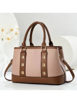 ZELION - Pink Eyelet Satchel with Detachable Strap