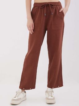 Spykar - Brown Solid High Waist Trouser