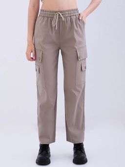 Spykar - Grey Solid High Waist Trouser