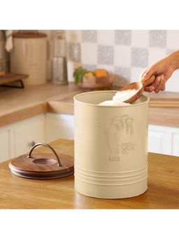 Ellementry - Rice Storage Barrel With Wooden Lid