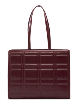 MIRAGGIO - Macy Quilted Tote Bag for Women - Maroon