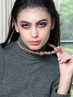 Odette - Gold Classic Rounded Statement Necklace