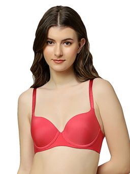 Triumph - T-Shirt Bra Invisible Wired Padded Body Make-Up Series Light Weight Seamless Bra - Red
