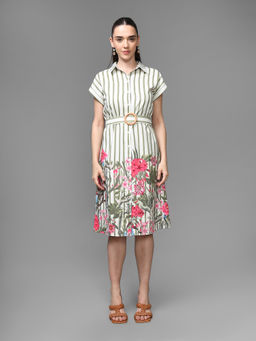 Kazo - Olive Avalon Dress W Belt