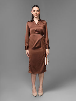 Kazo - Brown Angela Dress