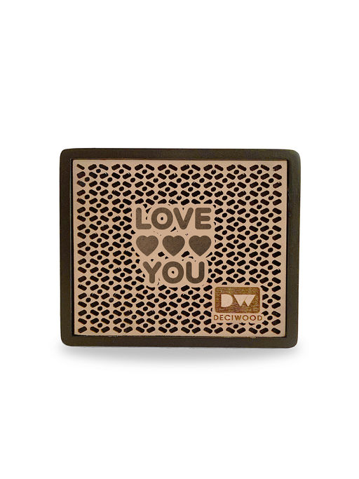 DECIWOOD Clef Portable, Bluetooth 5.0 Wooden Body 10W Wireless Speaker-Black