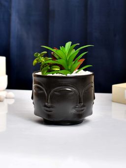 Tayhaa - Artificial Succelent Arrangement with Black Planter