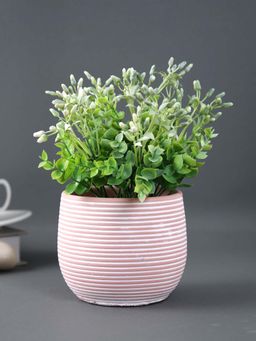 Tayhaa - Spiral Texture Ceramic Pink Planter