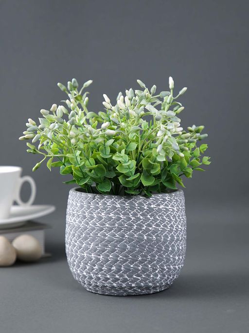 Tayhaa Textured Grey Small Planter