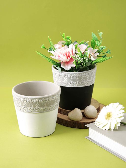 Tayhaa Two-Toned Classic Pot (Set Of 2)