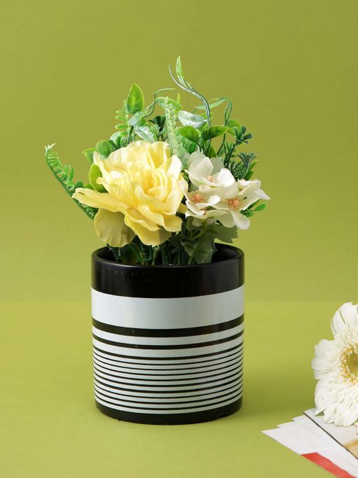 Tayhaa Spiral Print Ceramic Planter