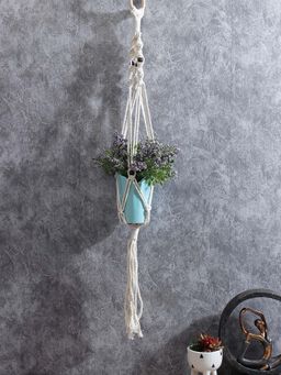 AAPNO RAJASTHAN - Hand Knotted Cotton Hanging for 01 Planter