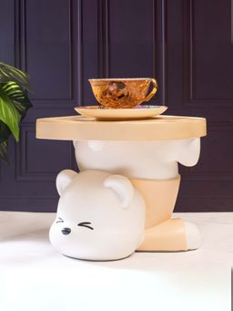 Smokey Cocktail - White Bear Table Sculpture