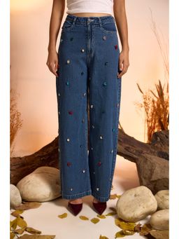 The Clothing Factory - Crystal Studded Denim Jeans