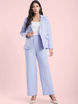 FableStreet - Light Blue Linen Co-Ord (Set of 2)