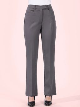 FableStreet - Grey Straight Trouser