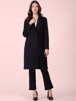 FableStreet - Black Single Overcoat