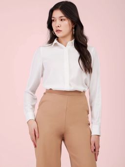 FableStreet - Front Closure Shirt - White