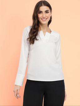 FABLE STREET - V-Neck White Top