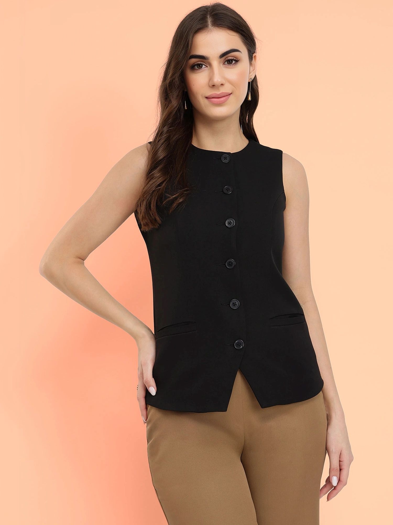 fable street Princess Line Black Waistcoat-picture-34