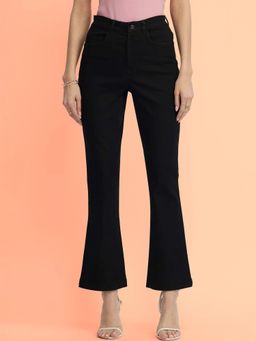 FableStreet - Black Solid Slim Fit Jeans