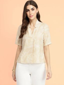 FableStreet - Women Beige Floral Top