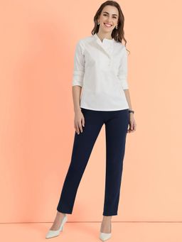FableStreet - Women White Solid Top