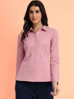 FableStreet - Cotton Knit Shirt - Pink