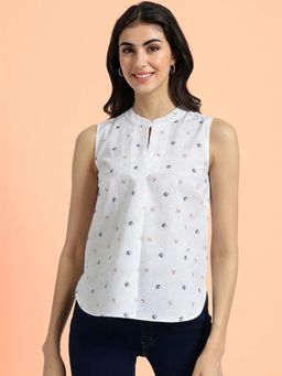 FableStreet - Cotton Front Pleat Top