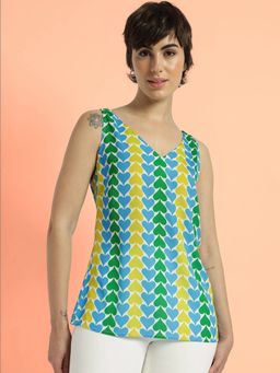 FableStreet - Satin V-neck Top