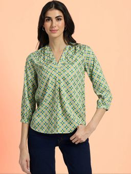 FableStreet - Satin Printed Top
