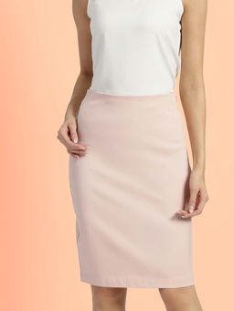 FableStreet - Baby Pink Classic Pencil Skirt