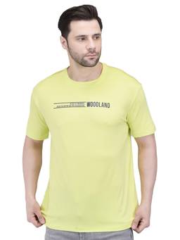 WOODLAND - Men Yellow Typography T-shirt