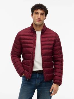 Tommy Hilfiger - Men Maroon Solid Regular Fit Polyester Puffer Jacket
