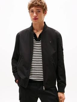 Tommy Hilfiger - Men Black Solid Relaxed Fit Polyester Jacket