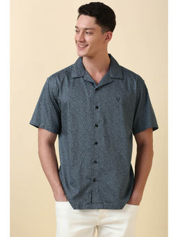 Allen Solly - Men Grey Print Half Sleeves Casual Shirt