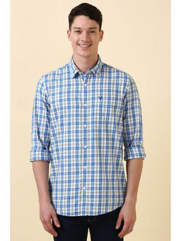 Allen Solly - Men White Check Full Sleeves Casual Shirt