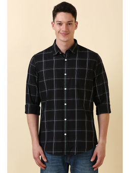 Allen Solly - Men Black Check Full Sleeves Casual Shirt
