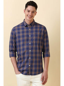Allen Solly - Men Blue Check Full Sleeves Casual Shirt