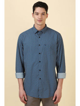 Allen Solly - Men Blue Printed Full Sleeves Casual Shirt