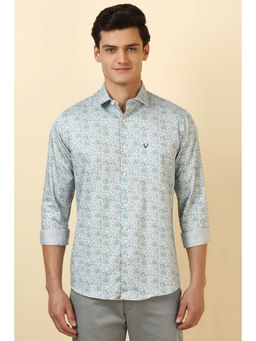 Allen Solly - Men White Floral Print Full Sleeves Casual Shirt