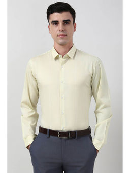 Peter England - Men Beige Slim Fit Full Sleeves Formal Shirt
