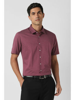 Van Heusen - Maroon Printed Formal Shirt