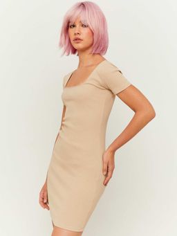TALLY WEiJL - Knit Mini Dress In Beige