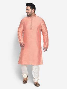 KISAH PLUS - Cotton Silk Coral Kurta