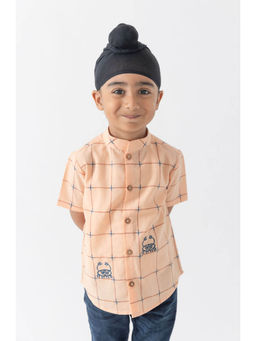 TIBER TABER - Boys Crab- Tastic Shirt- Peach