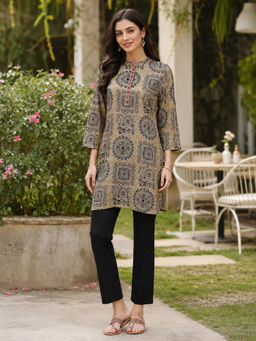 Nayam by lakshita - Brown Printed Kurti