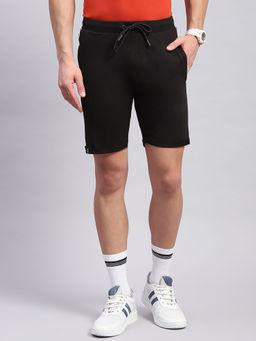 Monte Carlo - Mens Black Solid Regular Fit Bermuda
